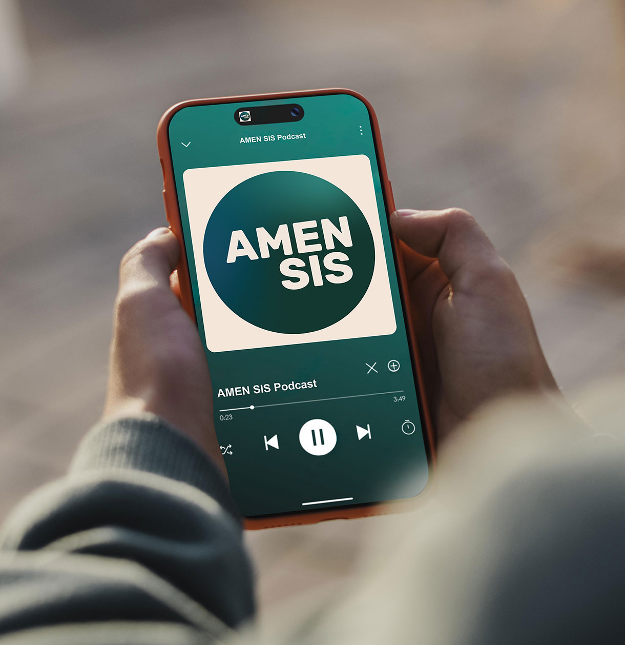 Création d'un logo pour le podcast Amen SIS par Aura Studio Créatif